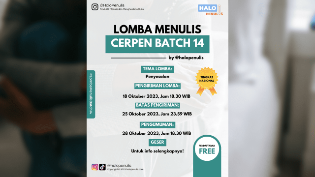 Lomba Menulis Batch 14 Tema Penyesalan