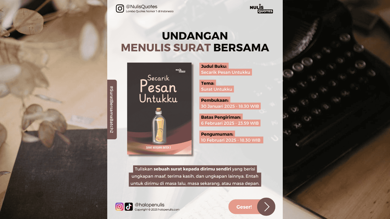 Menulis Surat Bersama Batch 2